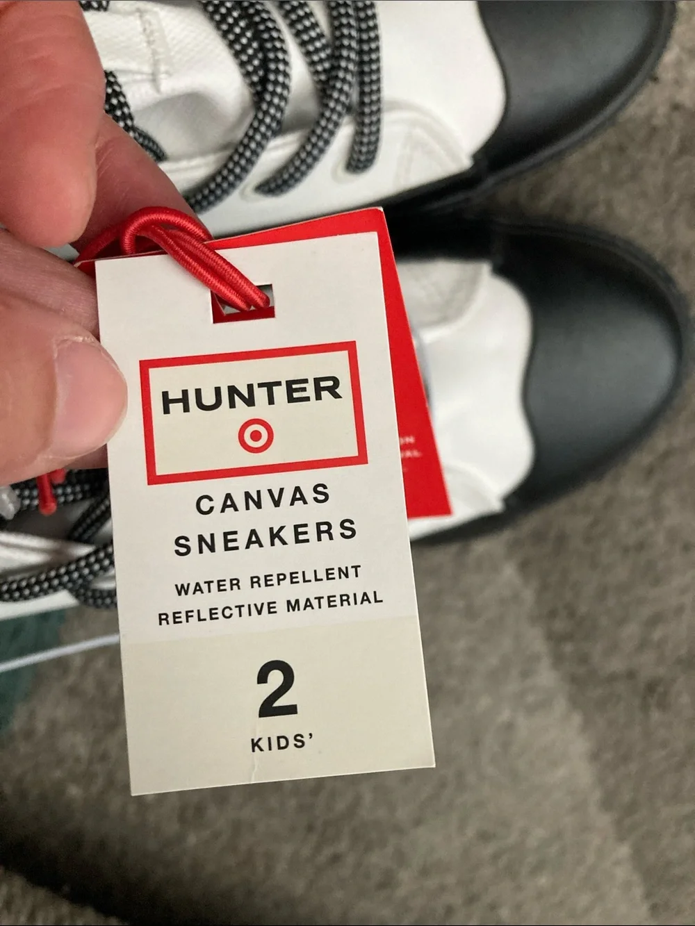 Hunter for Target White and Black Kids Rain Boots